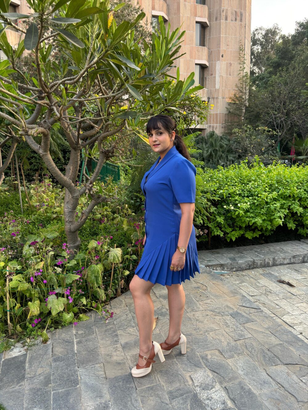 Royal blue coat dress - Image 3
