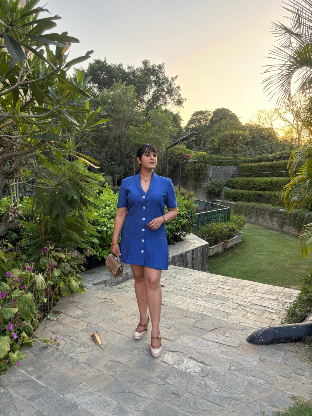 Royal blue coat dress - Image 4